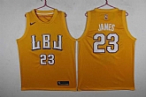 Lakers 23 Lebron James LBJ Gold Nike Swingman Jersey,baseball caps,new era cap wholesale,wholesale hats